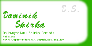 dominik spirka business card